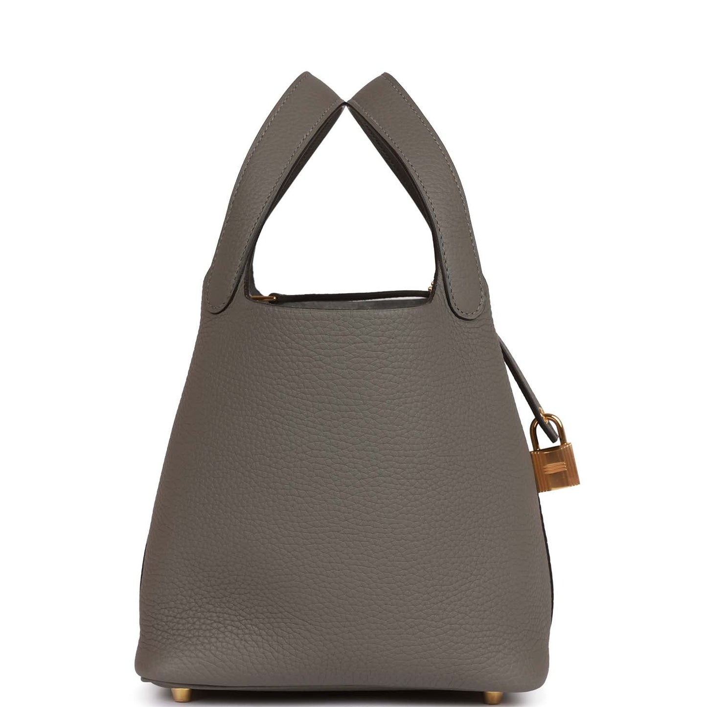 Hermes Picotin Lock Gris Meyer Clemence Hardware Handbag Gold Travel Bag Hardware 1