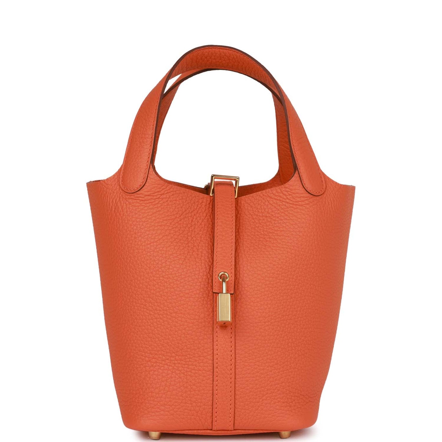 Hermes Picotin Lock Orange Clemence Hardware Handbag Gold Travel Bag Hardware 1