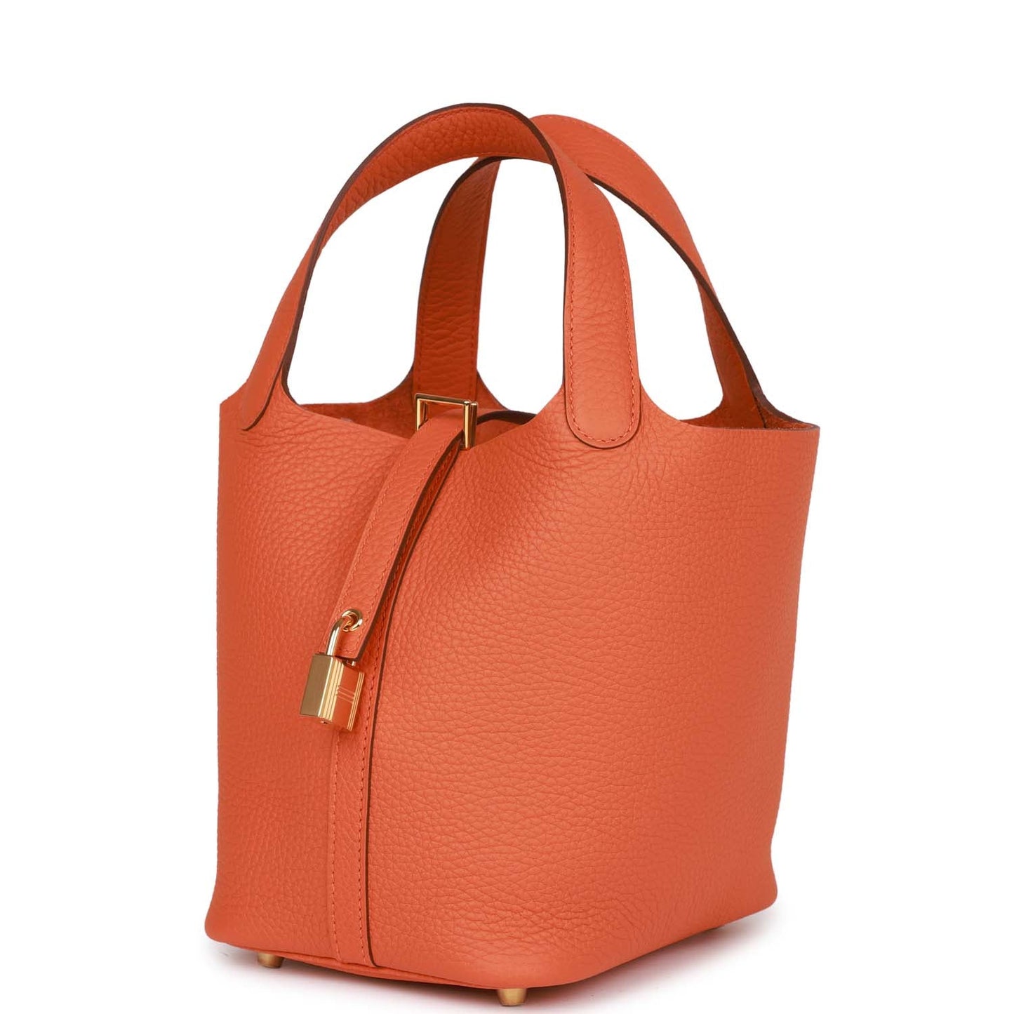 Hermes Picotin Lock Orange Clemence Hardware Handbag Gold Travel Bag Hardware 1