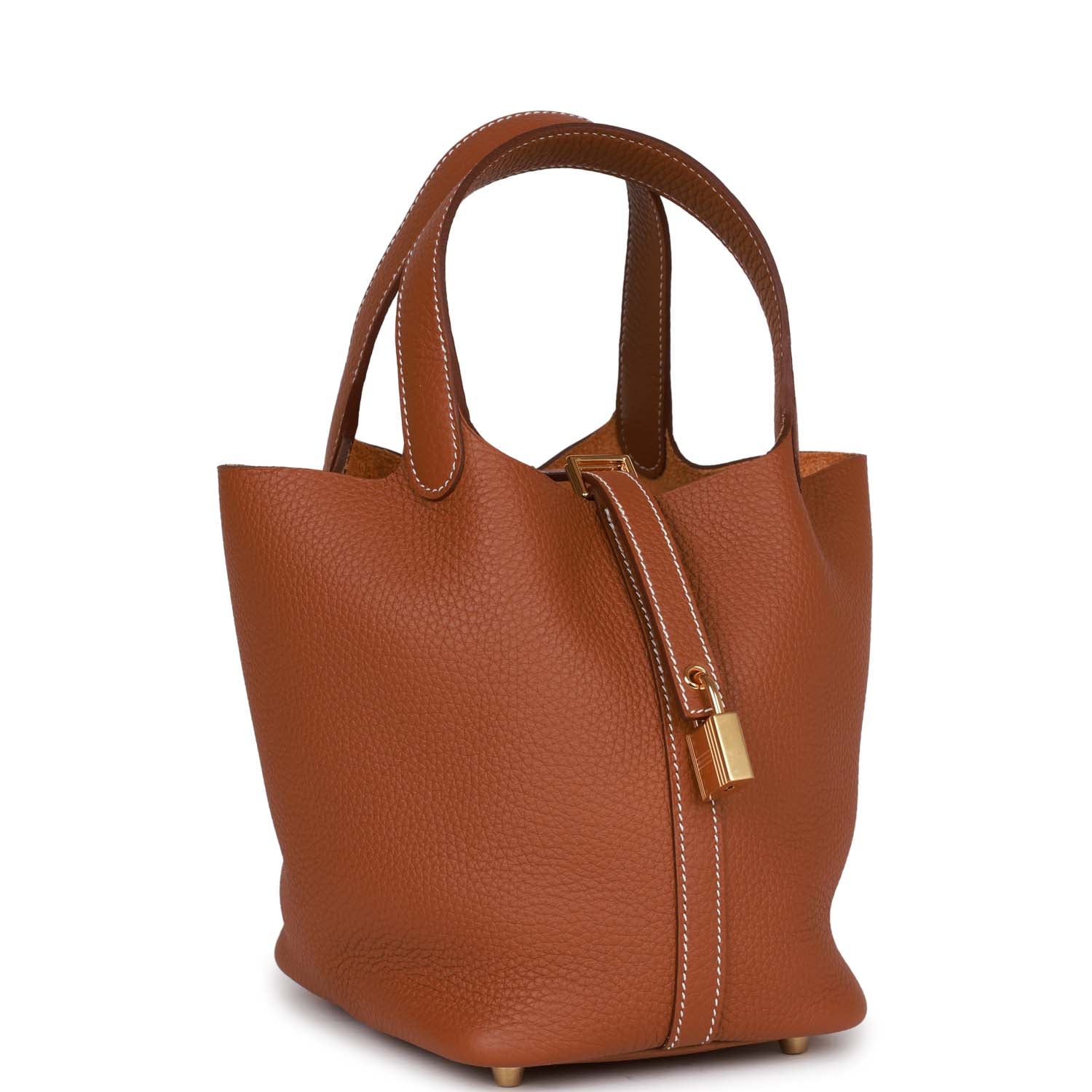 Hermes Picotin Lock Clemence Hardware Handbag Gold Travel Bag Hardware 1