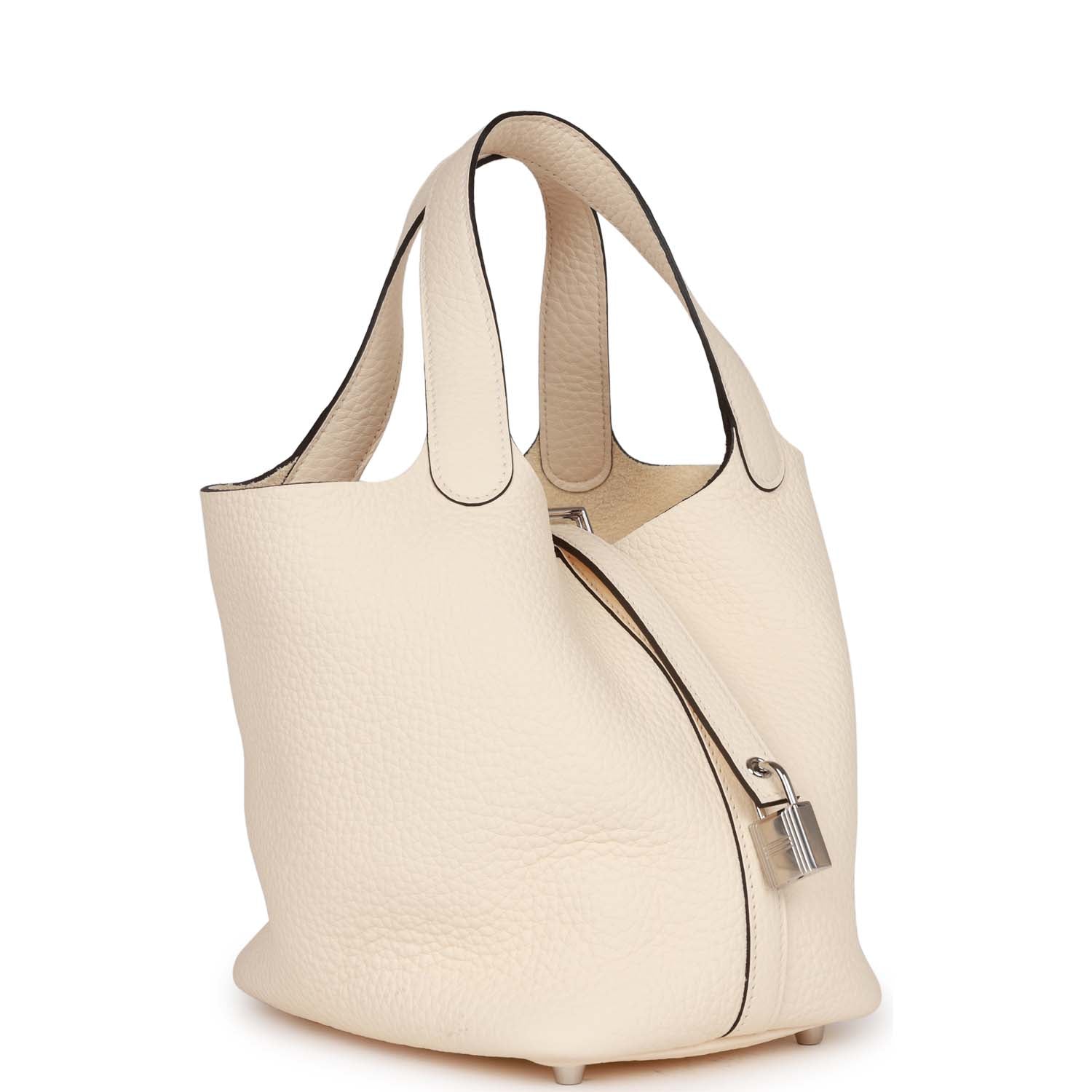 Hermes Picotin Nata Clemence Palladium Hardware Handbag Travel Bag