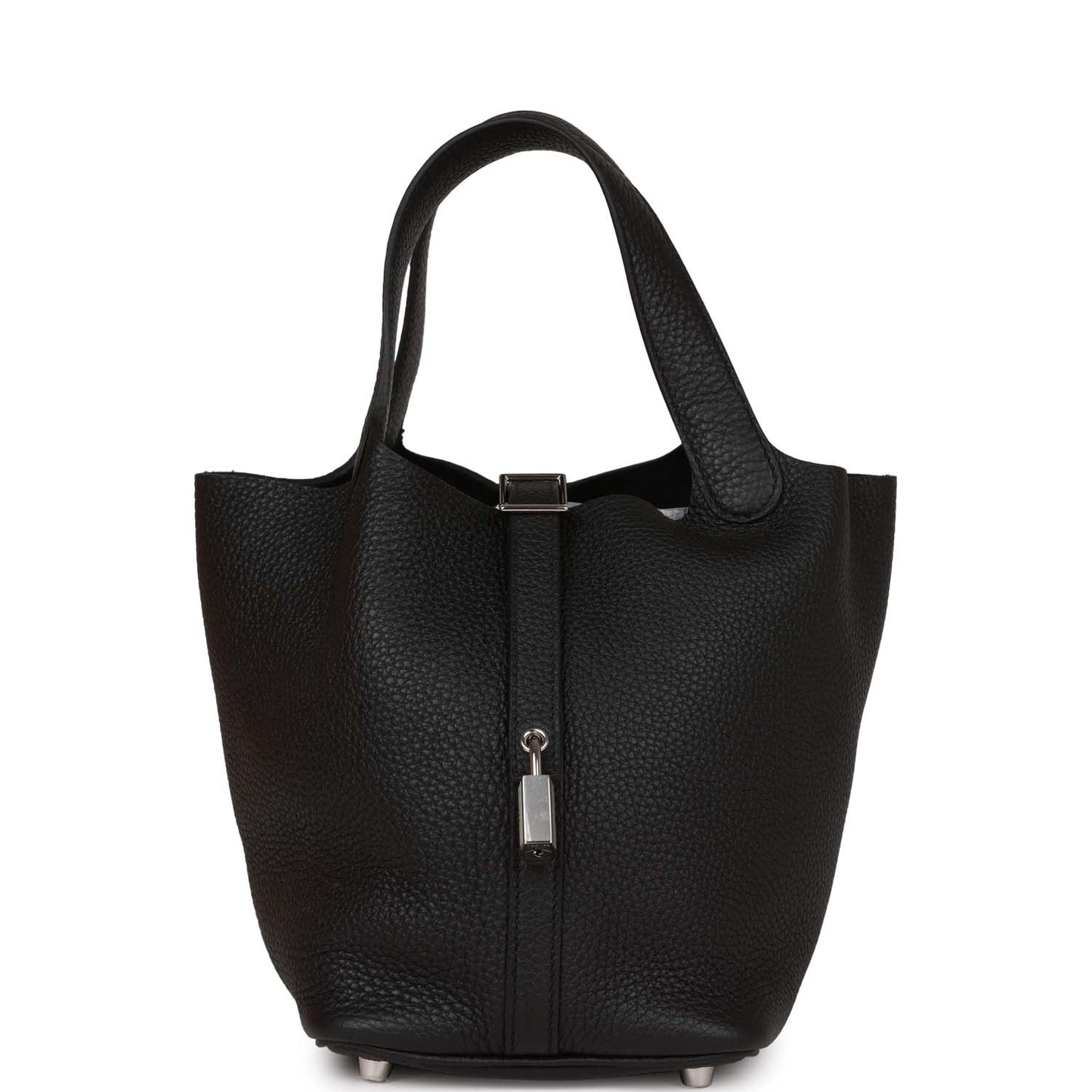 Hermes Picotin Lock Clemence Palladium Hardware Handbag Black Travel Bag Hardware 2