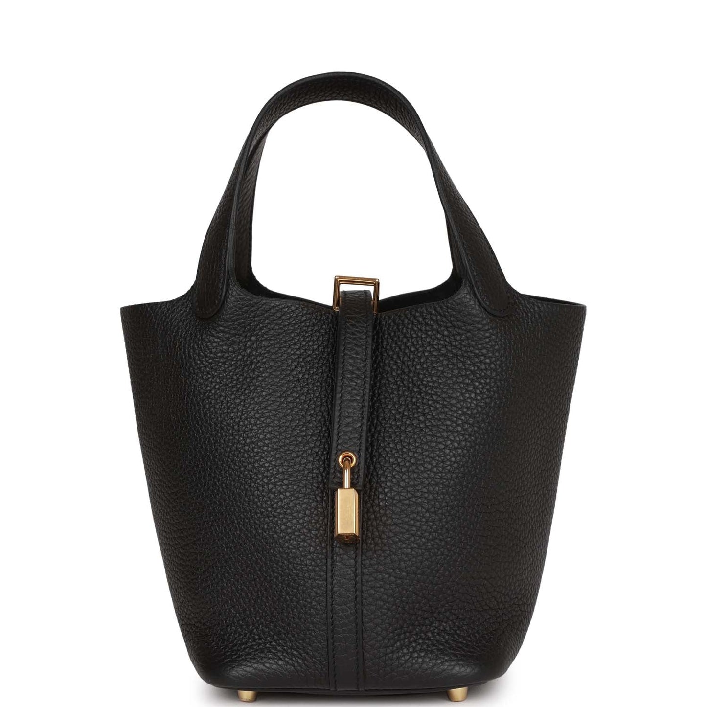 Hermes Picotin Lock Clemence Hardware Handbag Black Gold Travel Bag Hardware 5