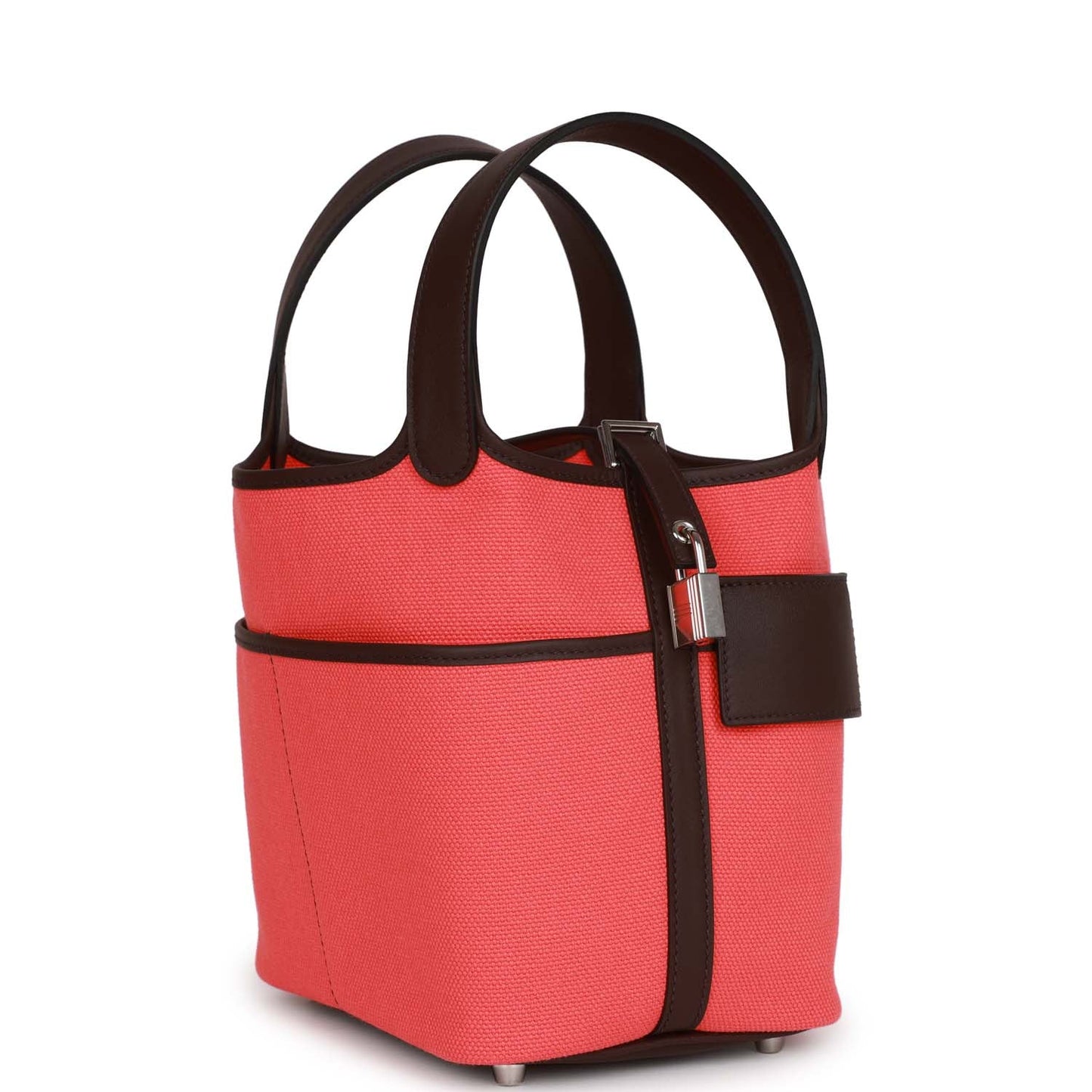 Hermes Picotin Cargo Rose Texas And Rouge Sellier Swift Canvas Travel Bag