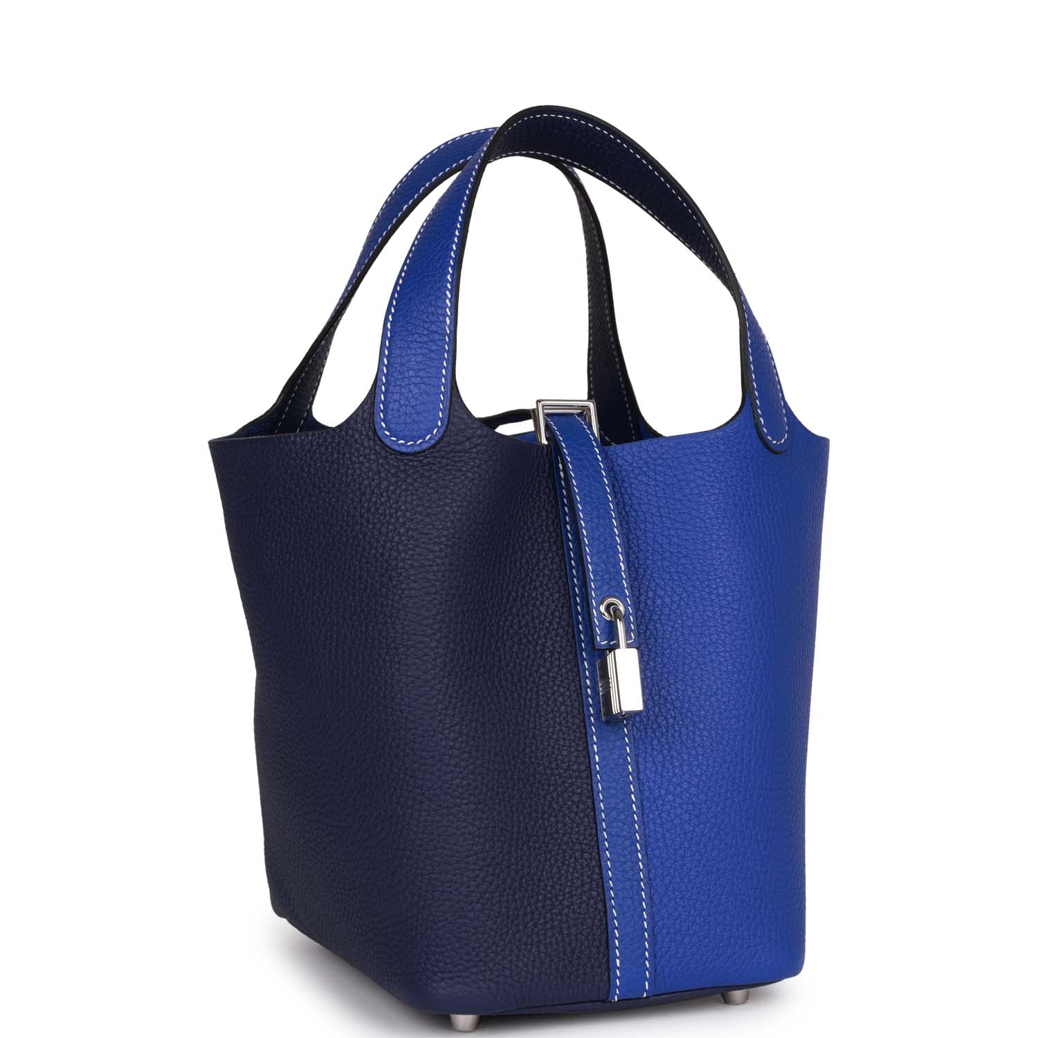 Hermes Picotin Cas Ue Bleu Encre And Bleu Travel Bag