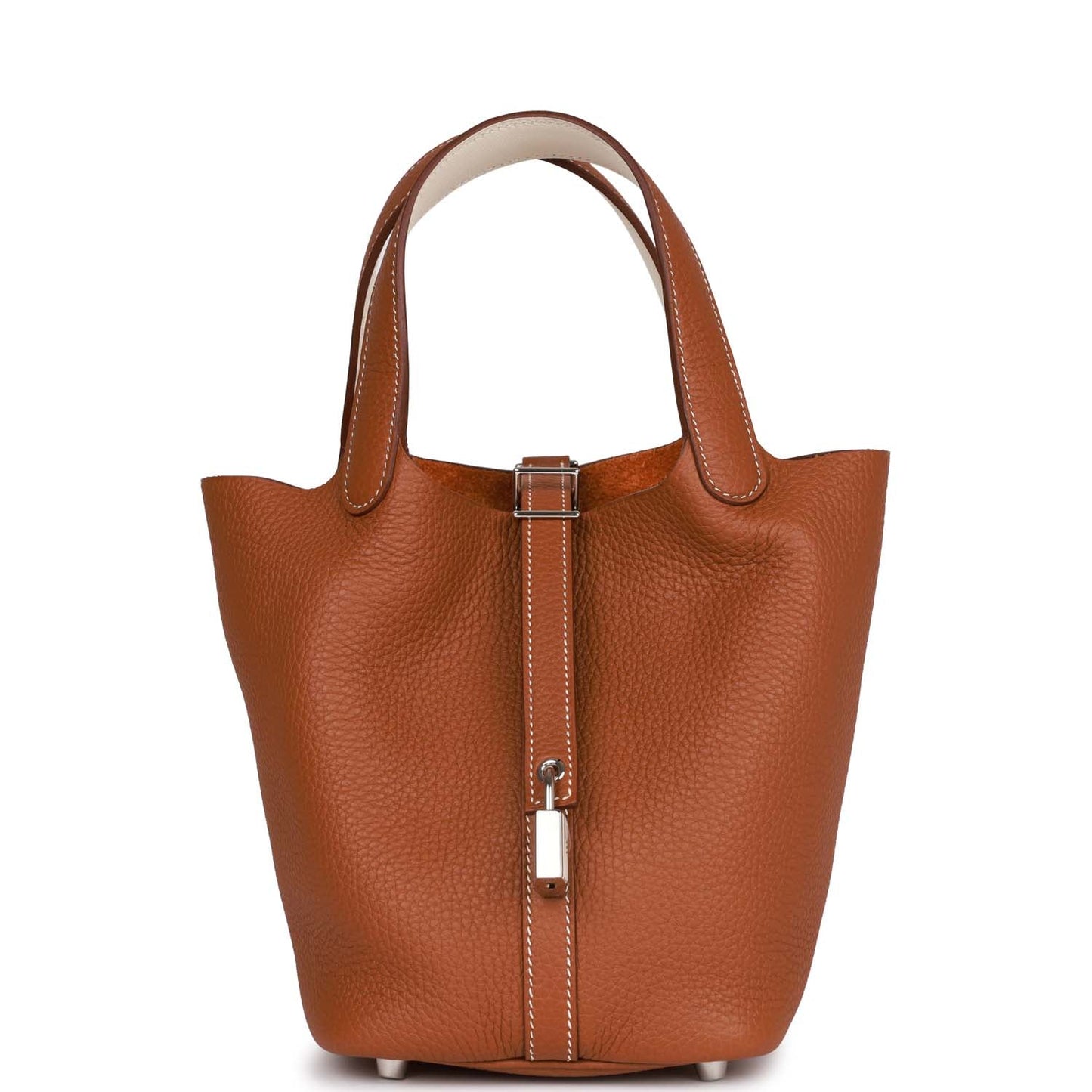 Hermes Eclat Picotin Clemence Palladium Hardware Handbag Gold Travel Bag