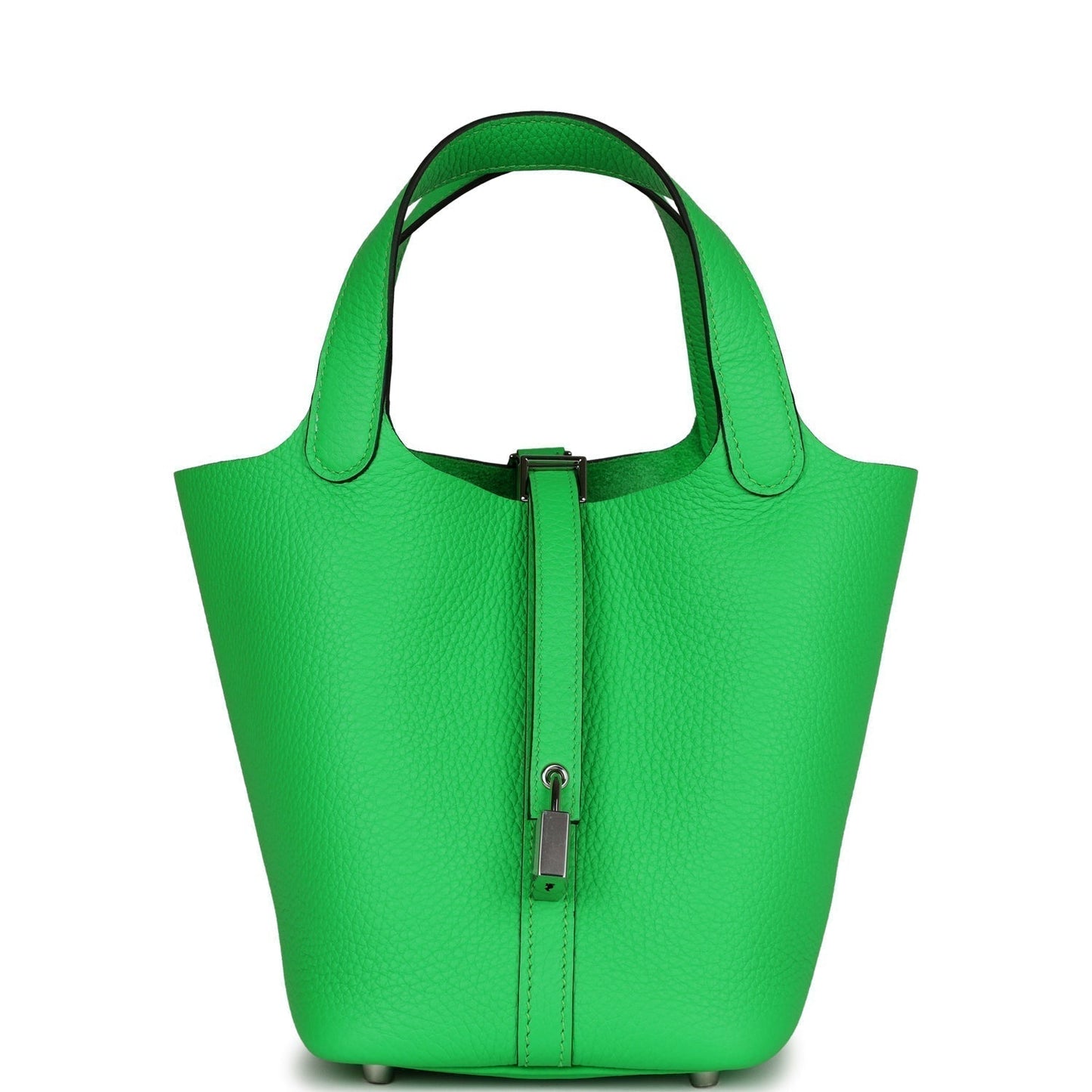 Hermes Picotin Lock Vert Comics Clemence Palladium Hardware Travel Bag Hardware 1