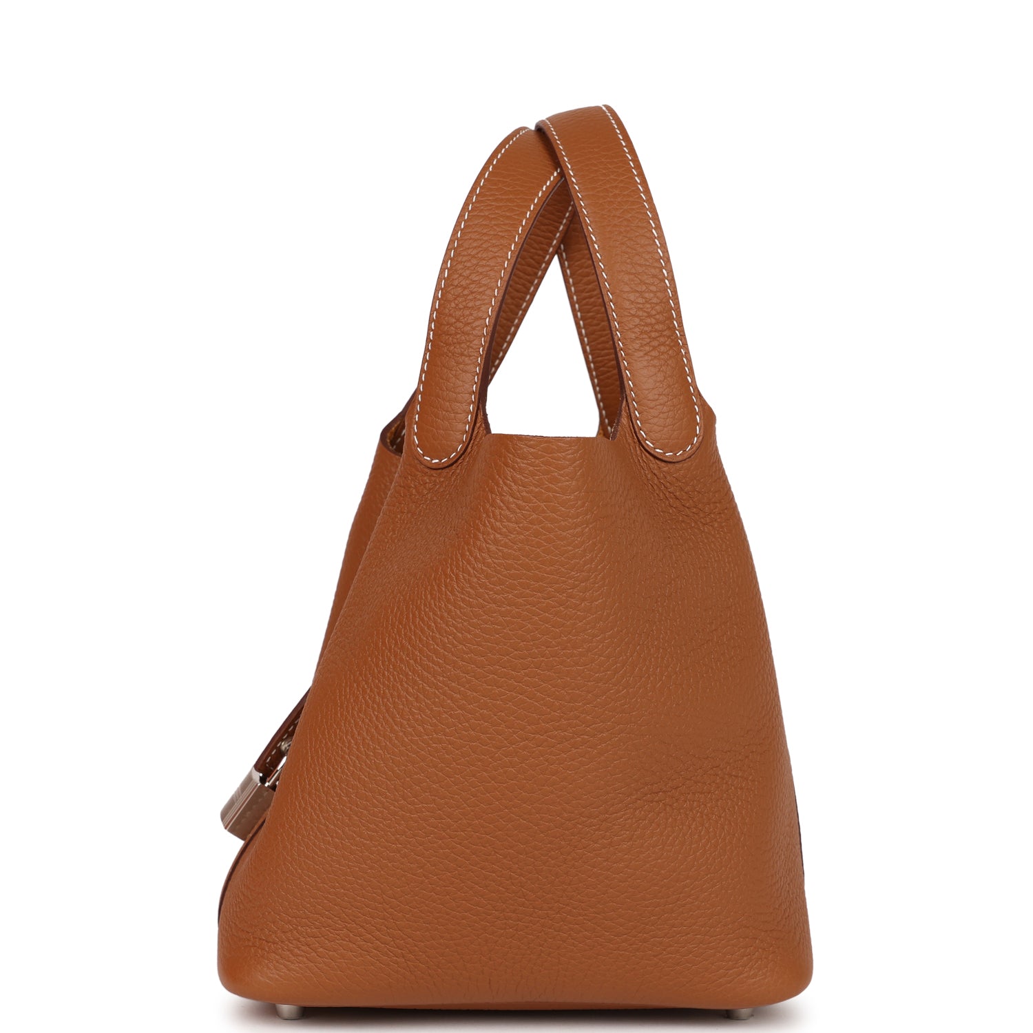 Hermes Picotin Lock Clemence Palladium Hardware Handbag Gold Travel Bag