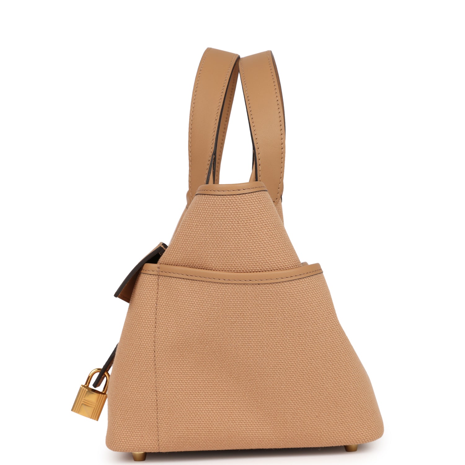 Hermes Picotin Cargo Chai Swift And Toile Hardware Canvas Gold Travel Bag