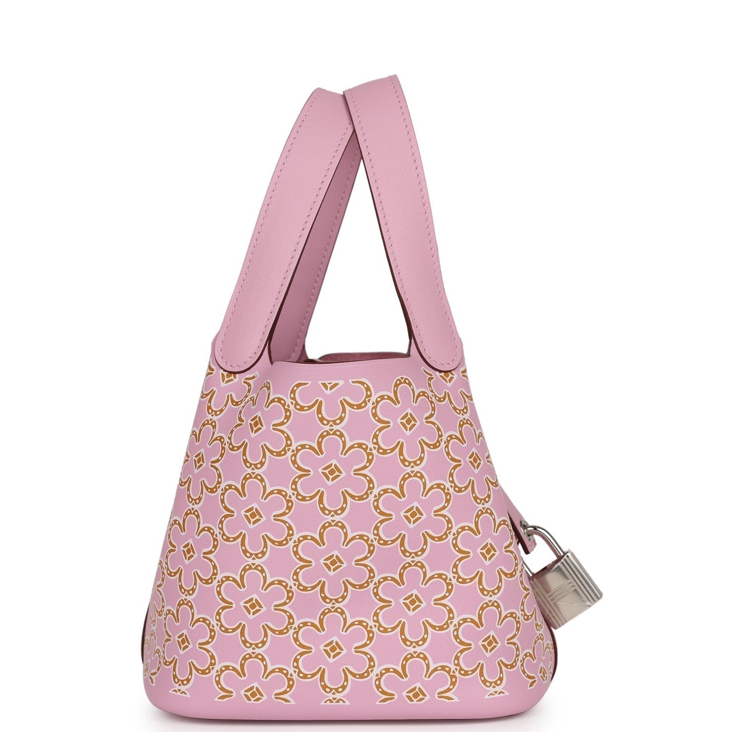 Hermes Micro Picotin Lock Lucky Daisy Mauve Sylvestre Travel Bag