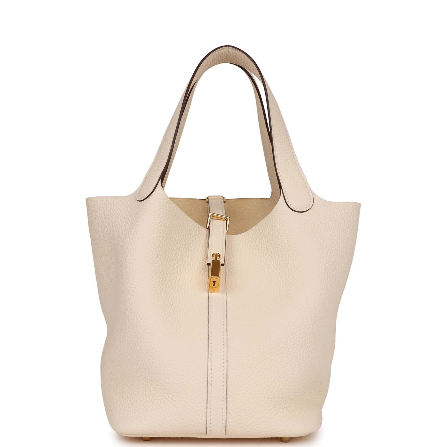 Hermes Picotin Lock Nata Clemence Hardware Handbag Gold Travel Bag Gold Hardware