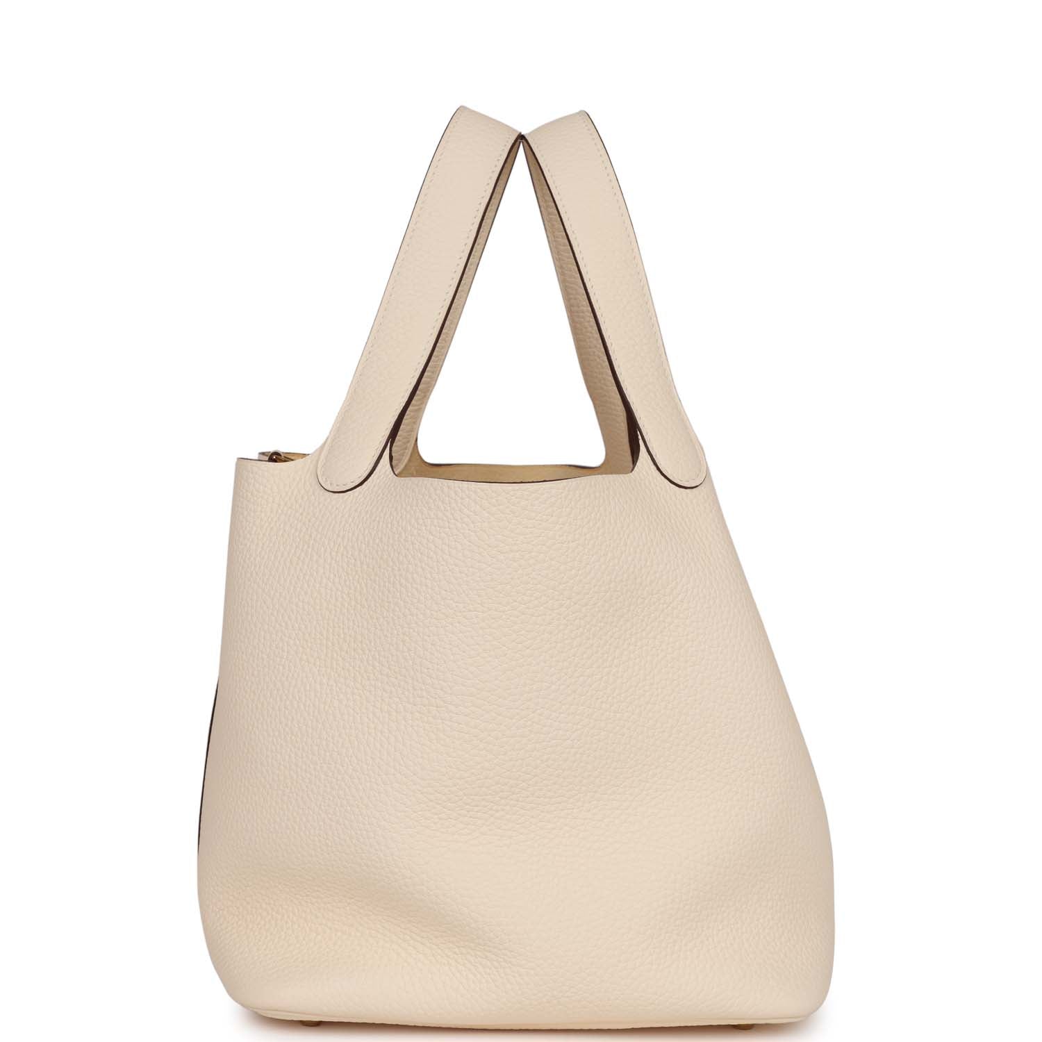 Hermes Picotin Lock Nata Clemence Hardware Handbag Gold Travel Bag Gold Hardware