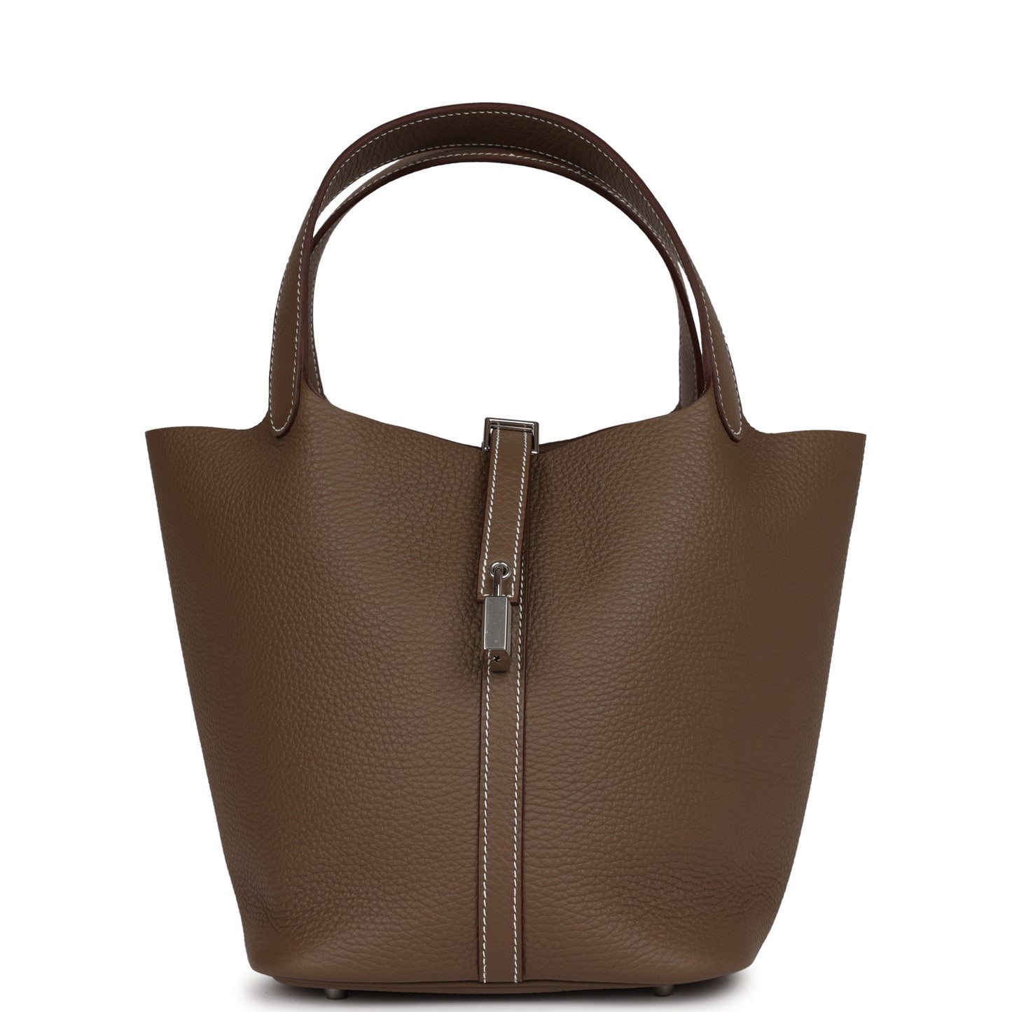 Hermes Picotin Lock Etoupe Clemence Palladium Hardware Handbag Travel Bag Hardware 3