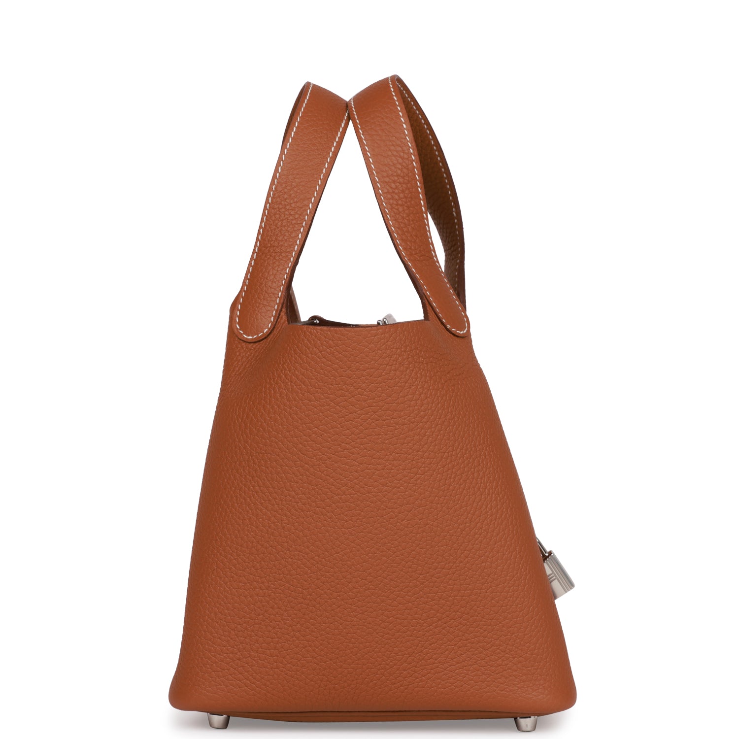 Hermes Picotin Lock Clemence Palladium Hardware Handbag Gold Travel Bag Palladium Hardware