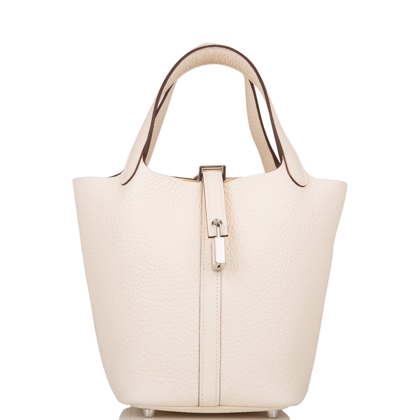 Hermes Picotin Nata Clemence Palladium Hardware Handbag Travel Bag Palladium Hardware