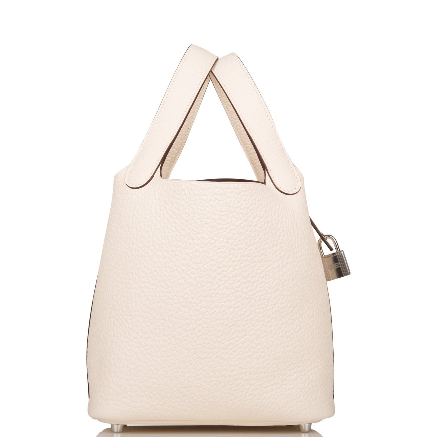 Hermes Picotin Nata Clemence Palladium Hardware Handbag Travel Bag Palladium Hardware
