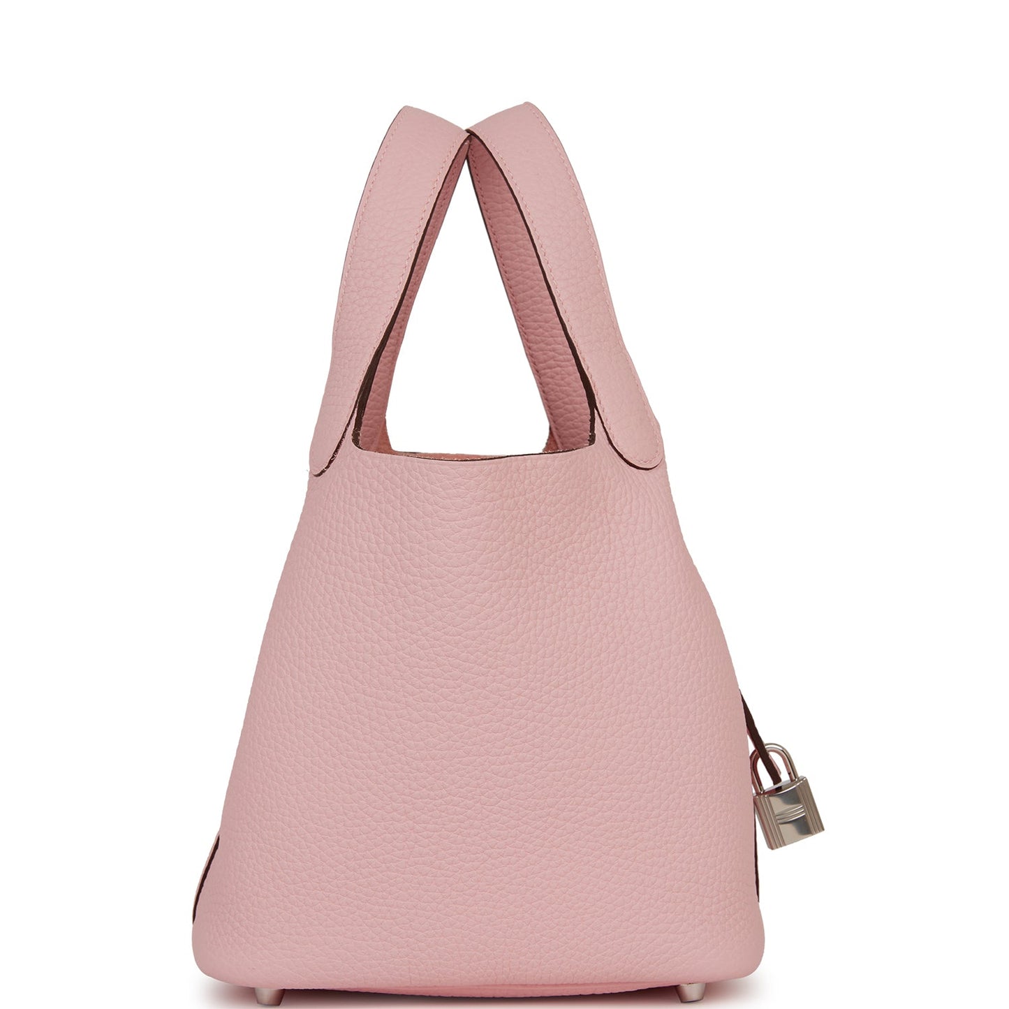 Hermes Picotin Lock Rose Sakura Clemence Palladium Hardware Travel Bag