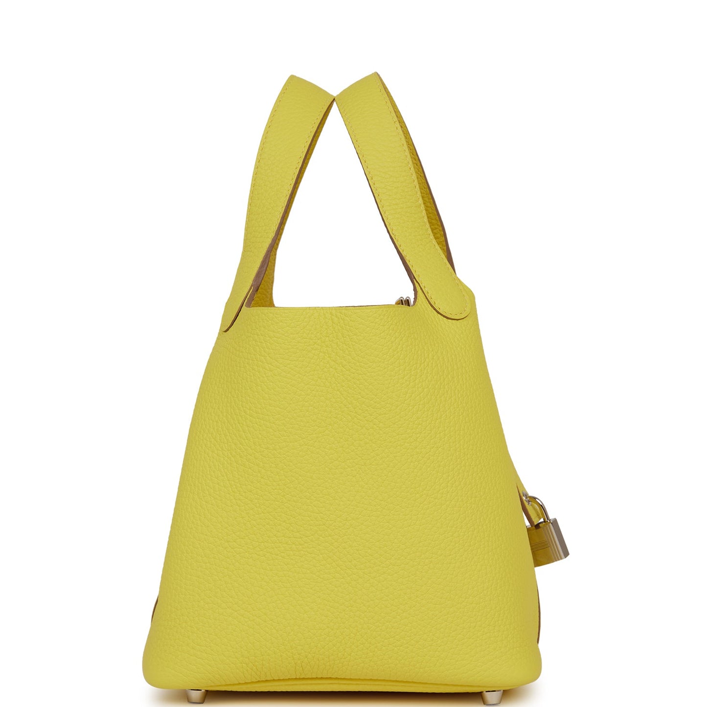Hermes Picotin Lock Lime Clemence Palladium Hardware Handbag Travel Bag