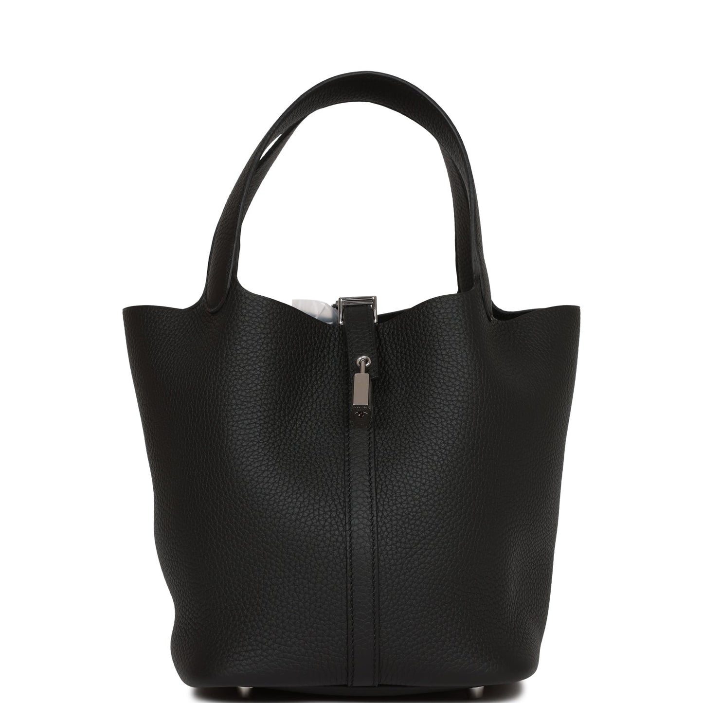 Hermes Picotin Lock Clemence Palladium Hardware Handbag Black Travel Bag Hardware 1