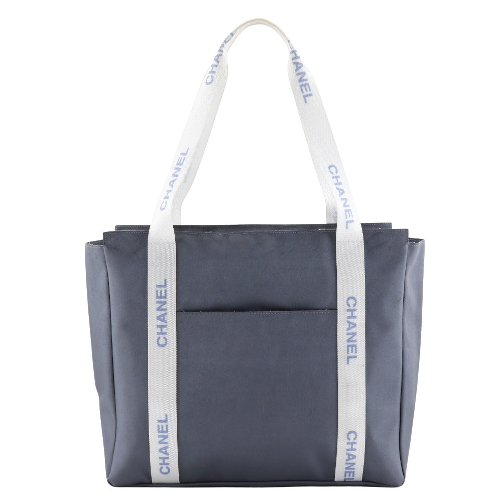 Chanel Nylon Sports line logo Gray Tote Bag