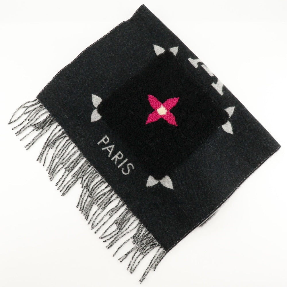 Louis Vuitton Scarf M76567 cashmere shearling teddy Black