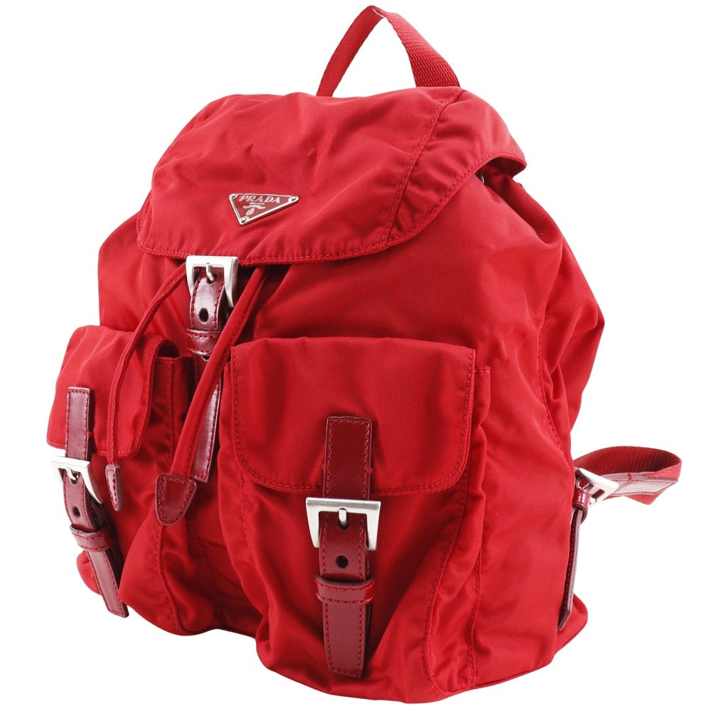 Backpack Vera Women Handbag Nylon Red
