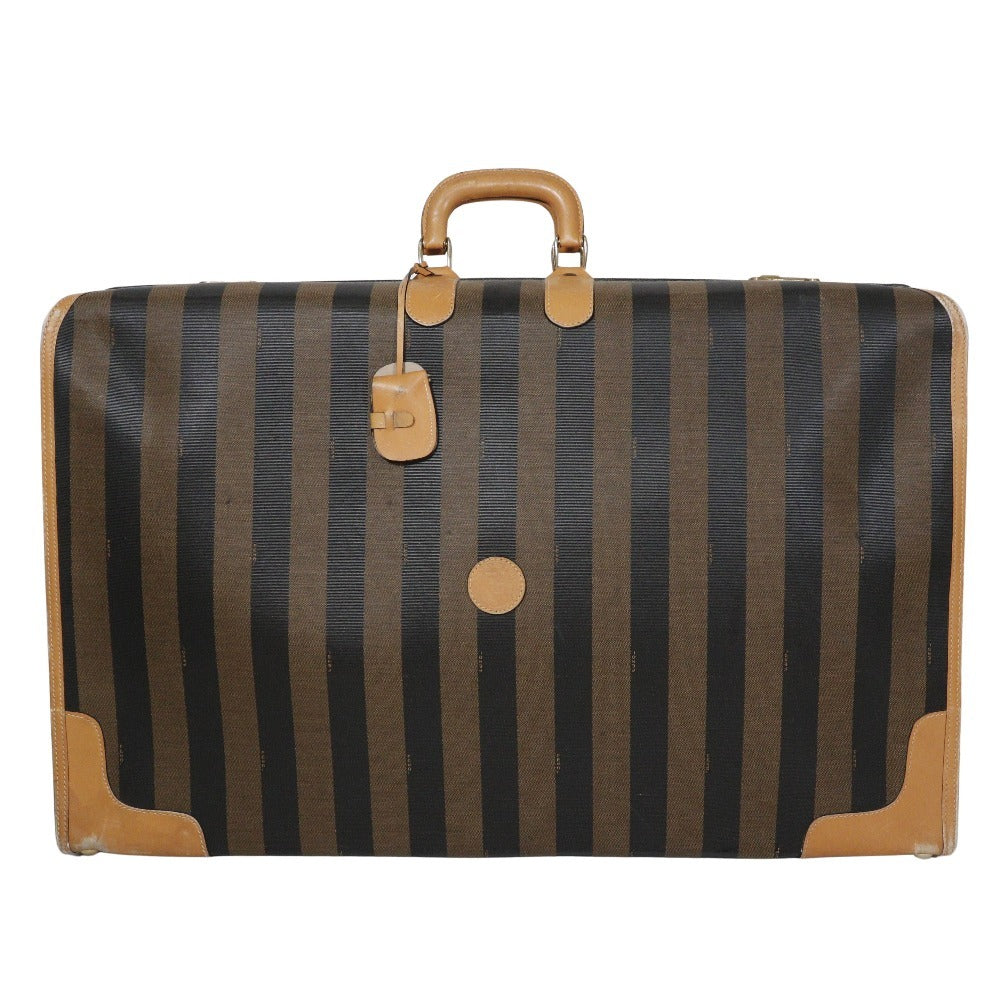 Fendi Pequin Pvc Bag Leather Travel Bag