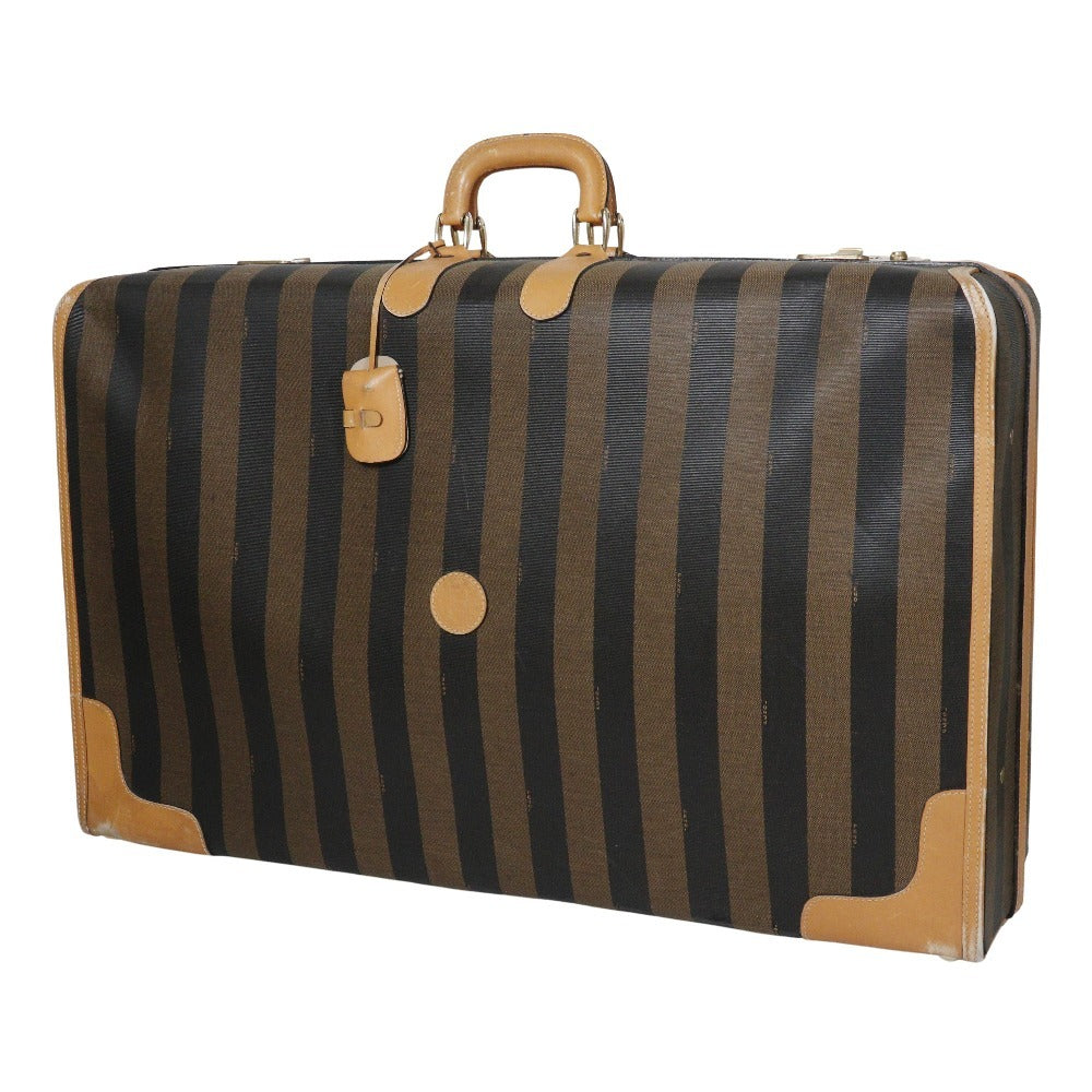 Fendi Pequin Pvc Bag Leather Travel Bag