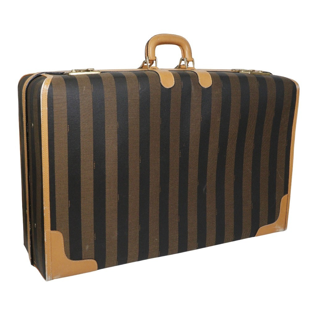 Fendi Pequin Pvc Bag Leather Travel Bag