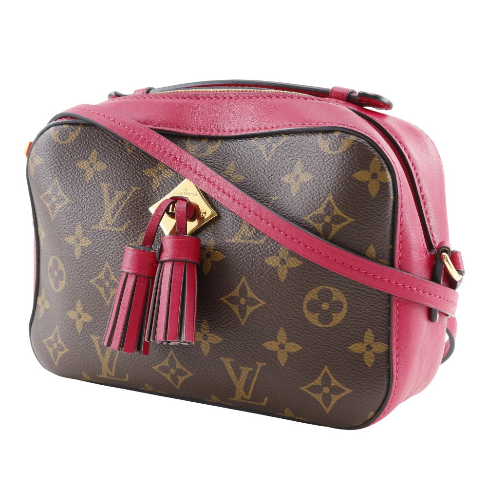 Louis Vuitton M43556 2WAY Saintonge Monogram Canvas Brown Red Shoulder Bag