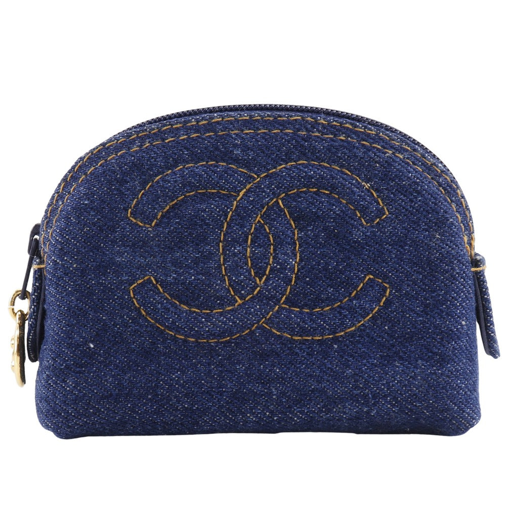 Chanel Coco Mark Denim Pouch Bag