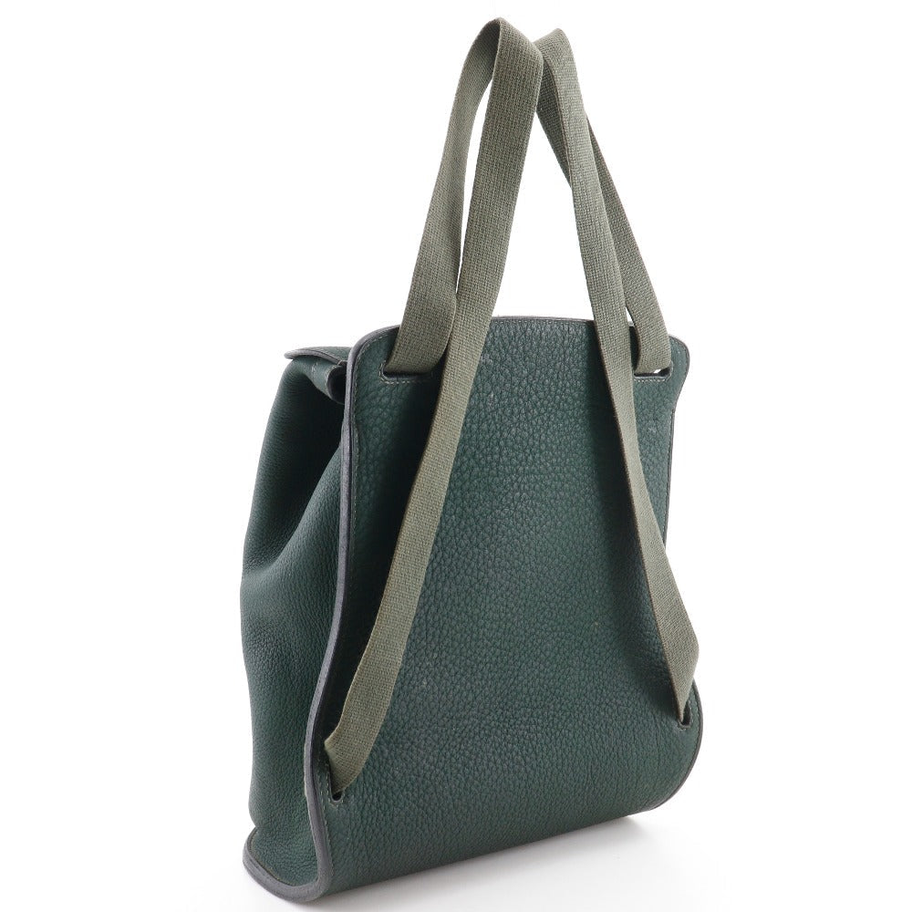 Backpack Sherpa Pm Unisex(Unisex) Handbag Leather Green