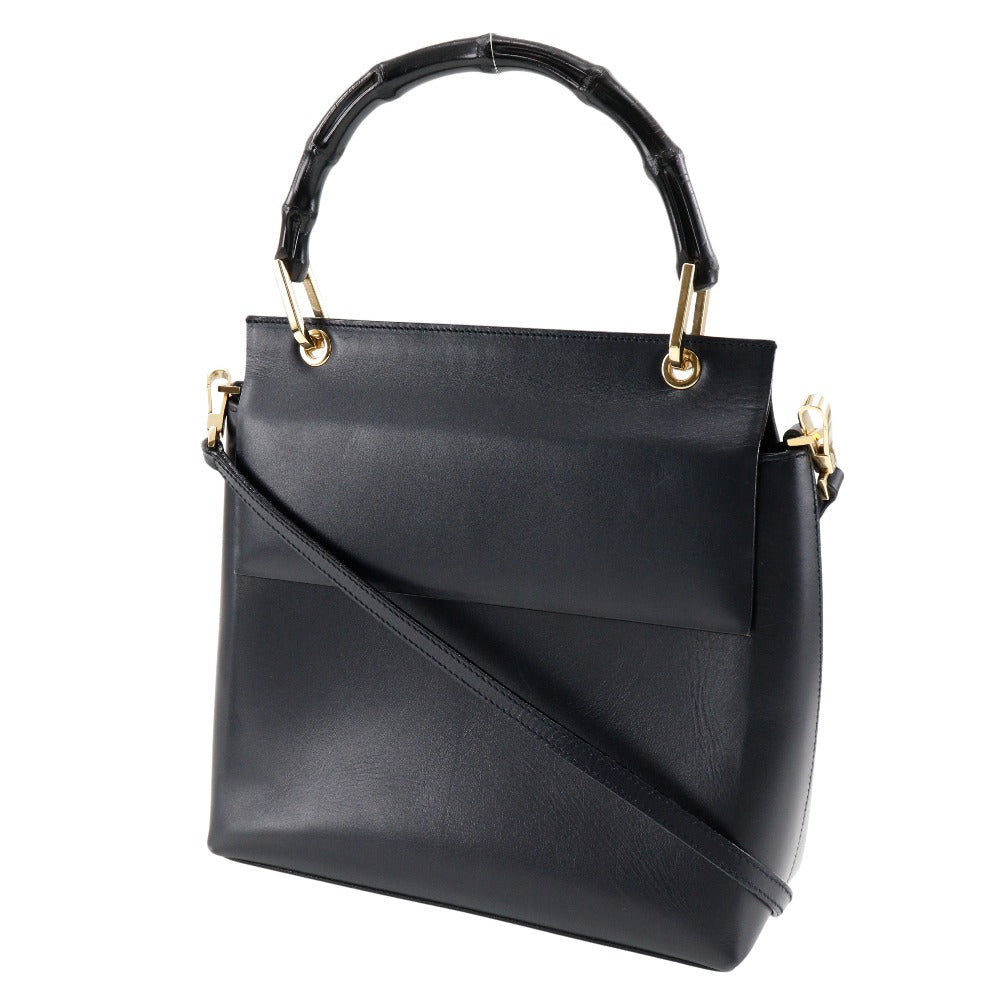 Gucci Bamboo 2Way Shoulder Bag Leather