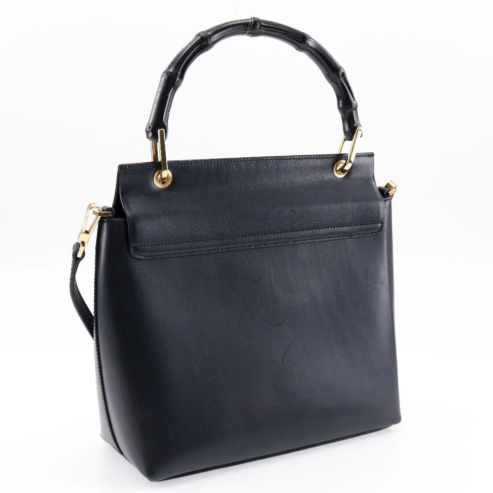 Gucci 001. Bamboo Calfskin Black Shoulder Bag
