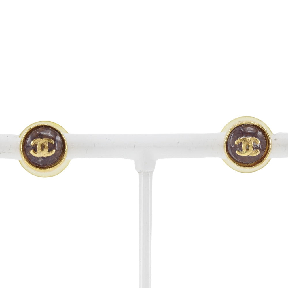 CHANEL Pierce Plated Gold gold COCO Mark Women  