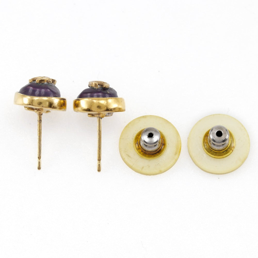 CHANEL Pierce Plated Gold gold COCO Mark Women  