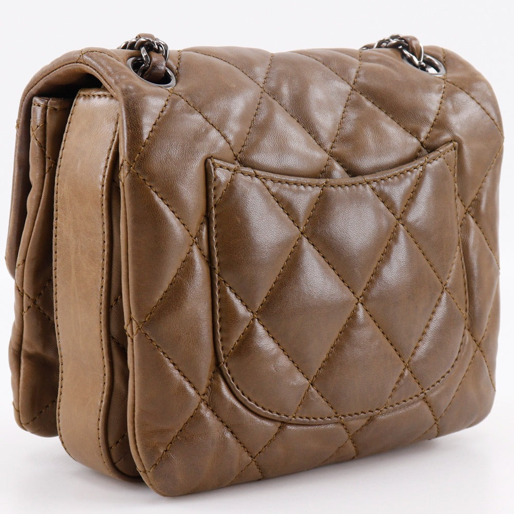 Chanel lambskin Matrasse ChainShoulder Brown Shoulder Bag