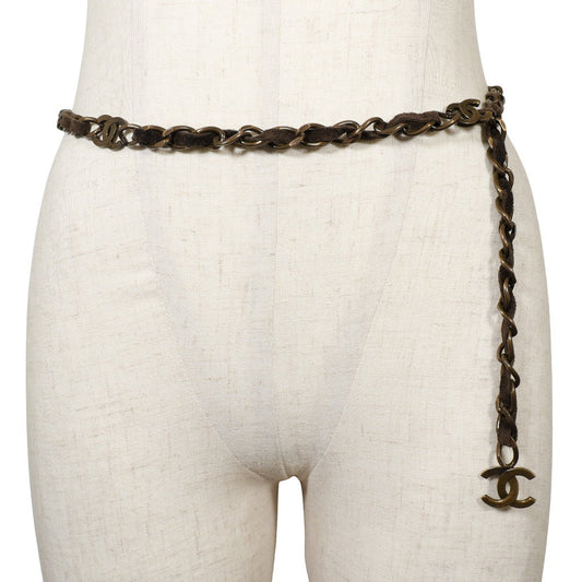 Chanel Chain Belt Gold Plated Suede Bag
