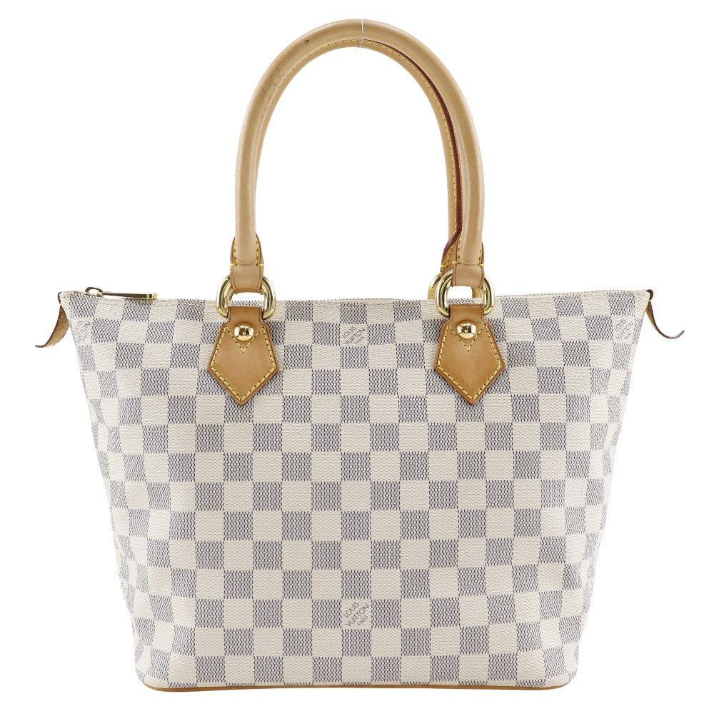 Louis Vuitton N51186 Damier Azur Saleya PM Canvas White Handbag