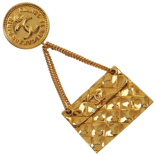 Chanel Coco Mark Brooch   Gold Plated
