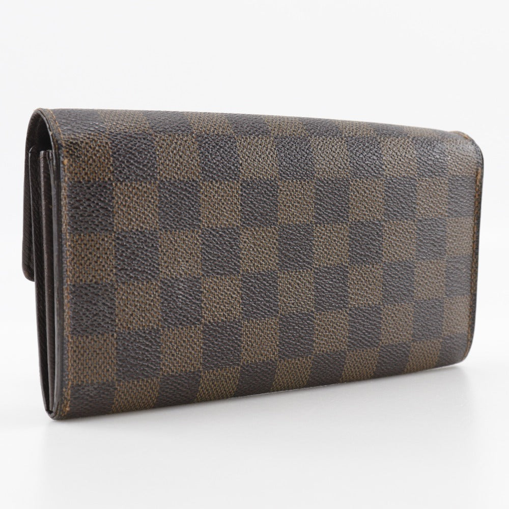 Louis Vuitton Long Purse N61724 Damier Pochette Canvas Brown Wallet Case