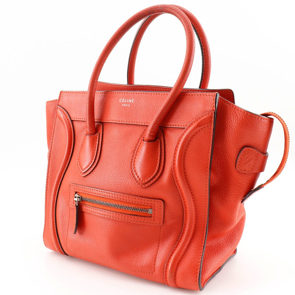 Micro Shopper Luggage Women Leather Red Travel Bag