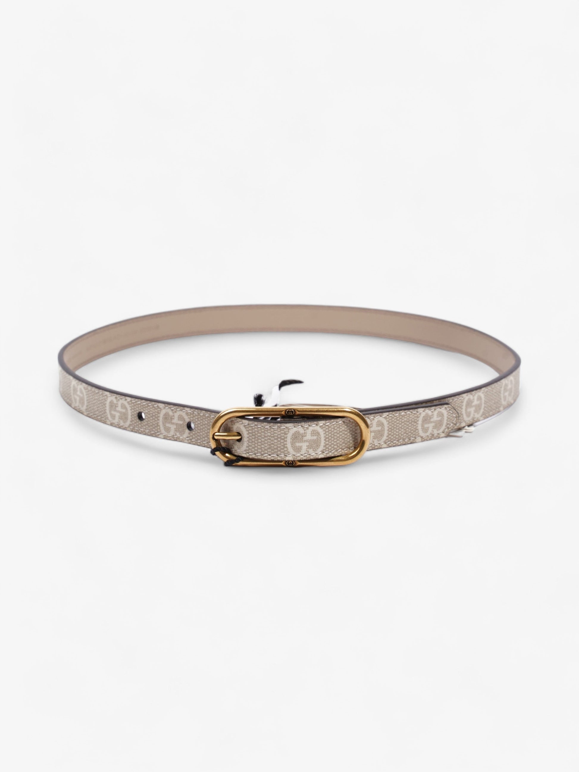 Gucci Jackie Thin Belt And Supreme Coated Handbag Canvas White Accessory