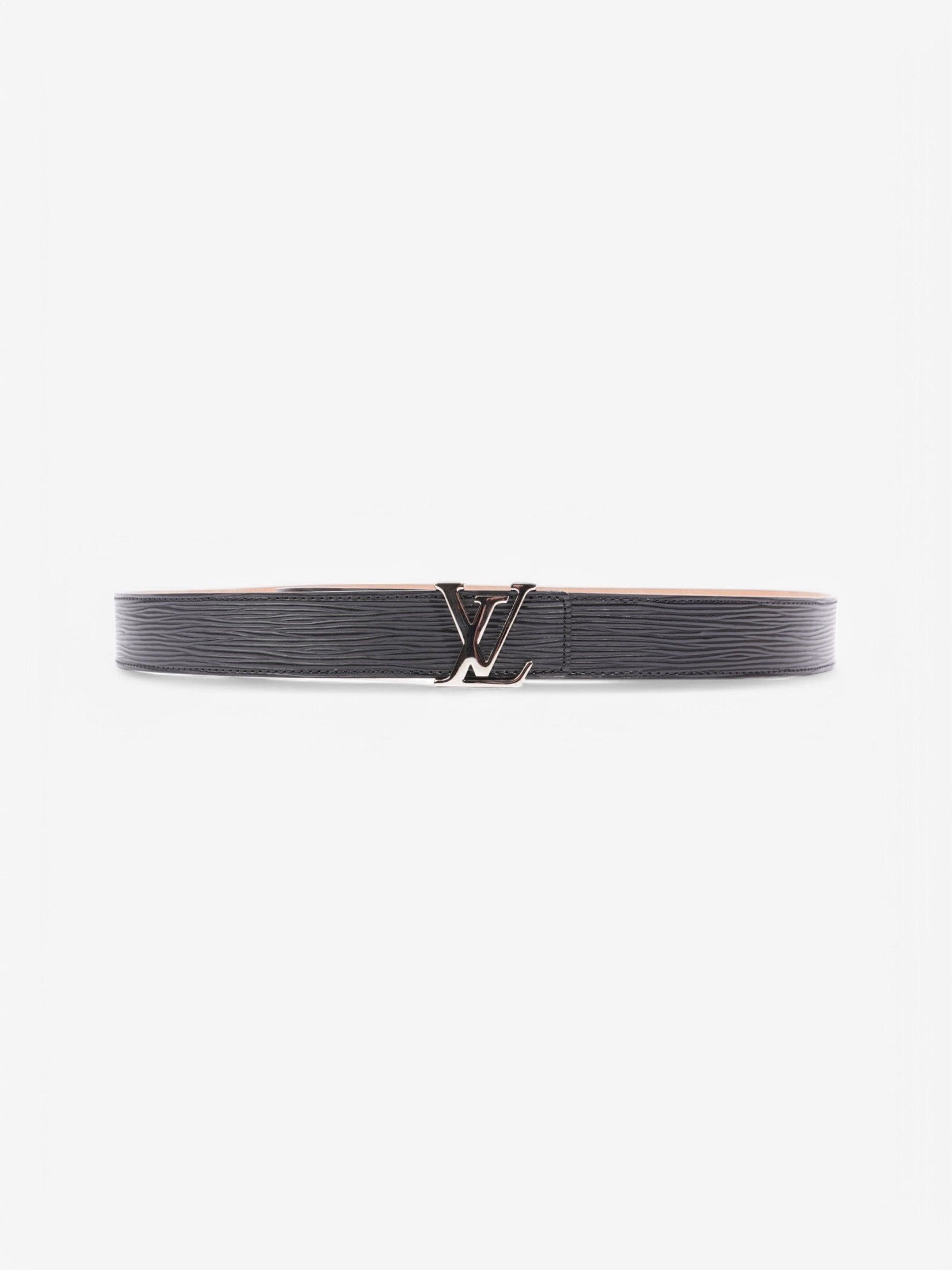 Louis Vuitton Initials 30mm Belt 95cm 38" Epi Leather Black