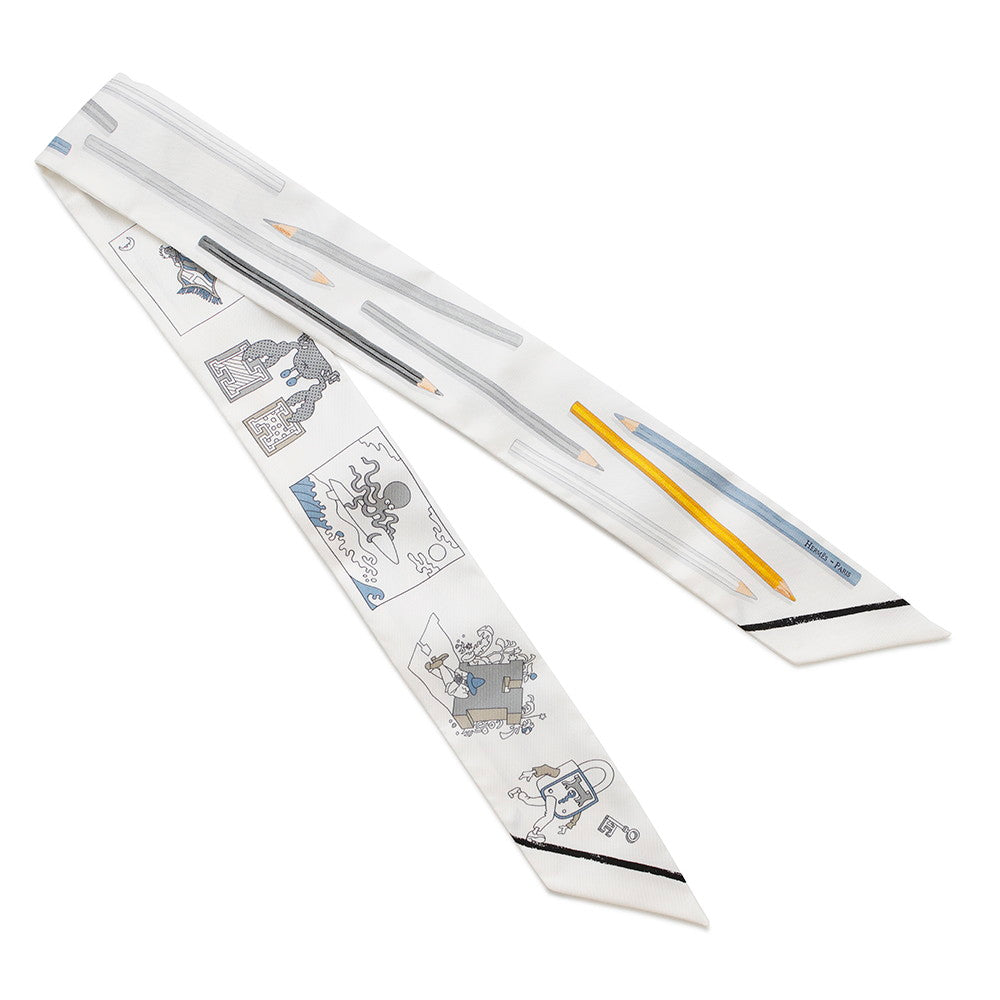 Twilly: Get Out Your Colored Pencils! Gray White Blue Travel Bag