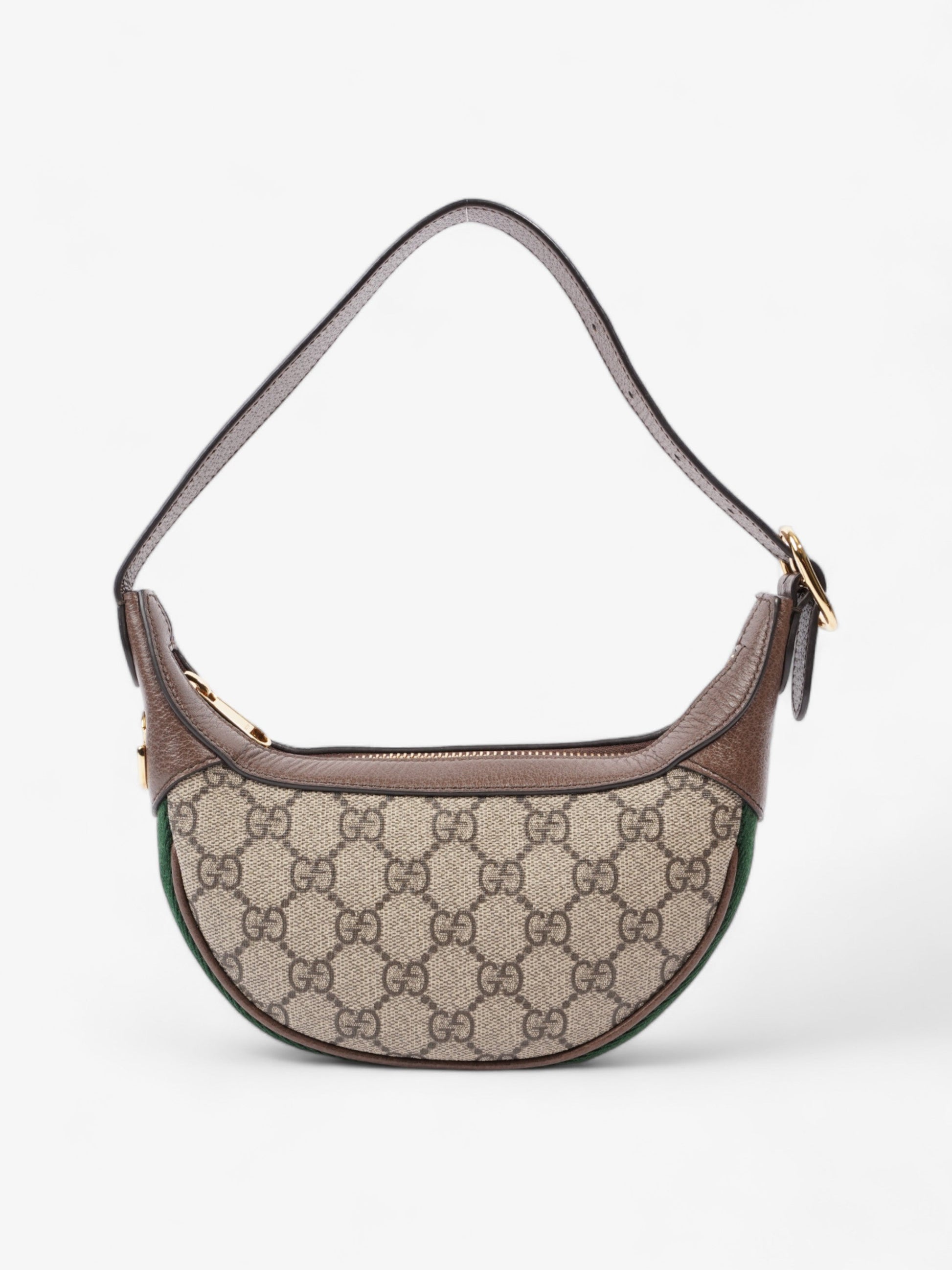 Gucci Ophidia Mini And Ebony Supreme Green And Canvas Beige Shoulder Bag