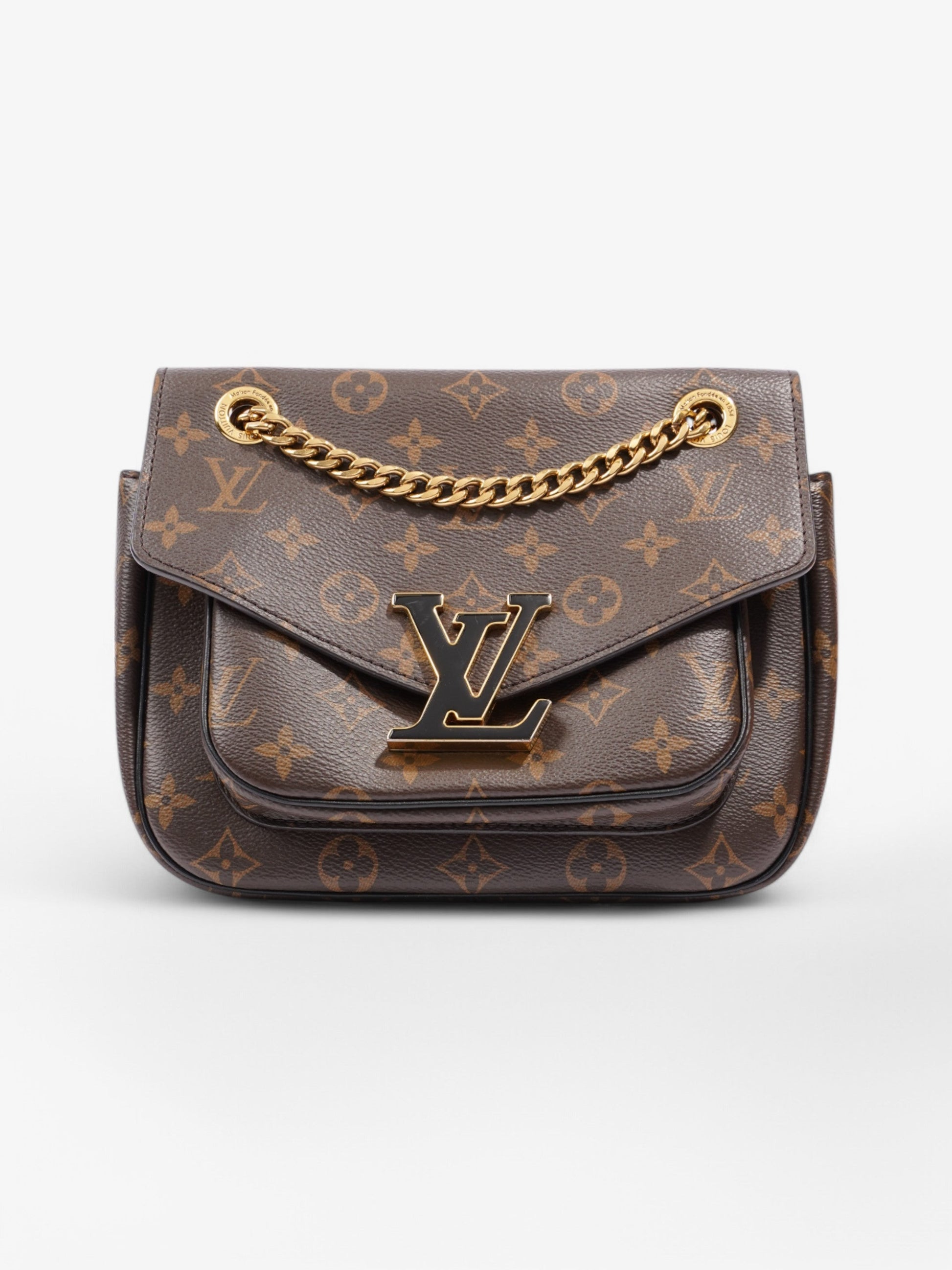 Louis Vuitton Passy Coated Monogram Canvas Coated Canvas Black Apparel