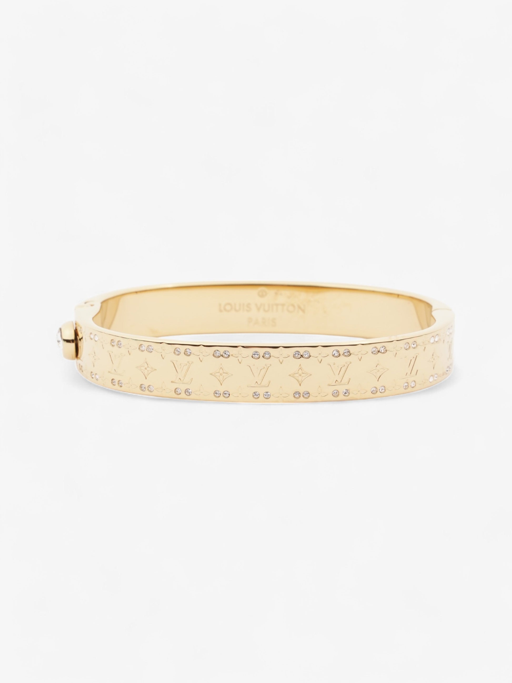 Louis Vuitton Nanogram Cuff Base Gold Handbag