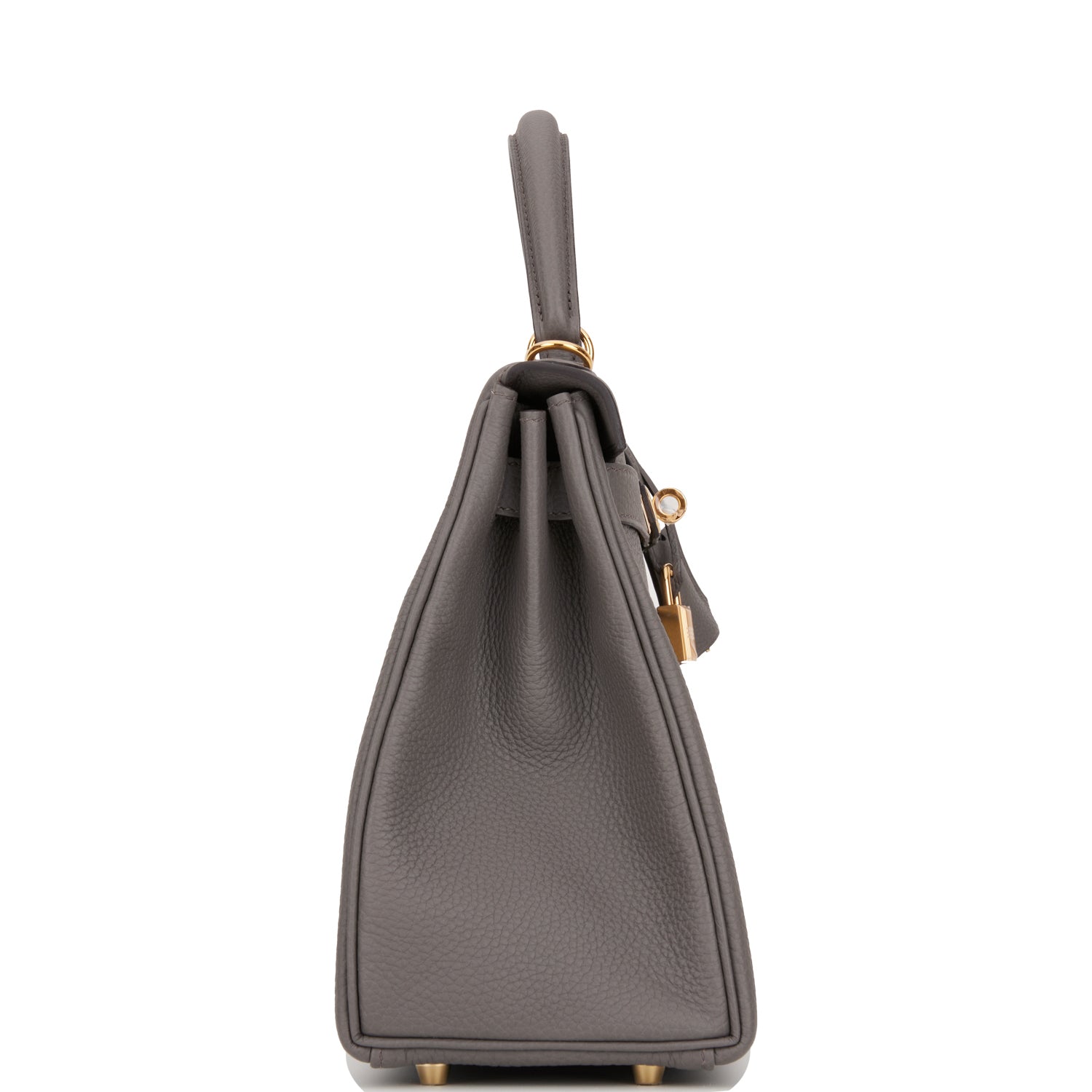 Hermes Kelly Retourne Etain Togo Hardware Handbag Gold Travel Bag