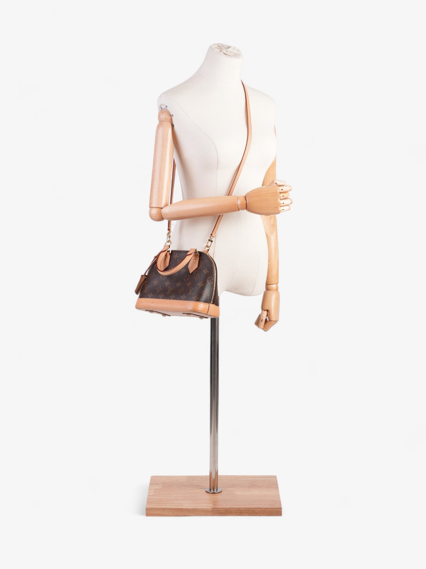 Louis Vuitton Alma BB Coated Monogram Canvas Coated Canvas Beige Apparel